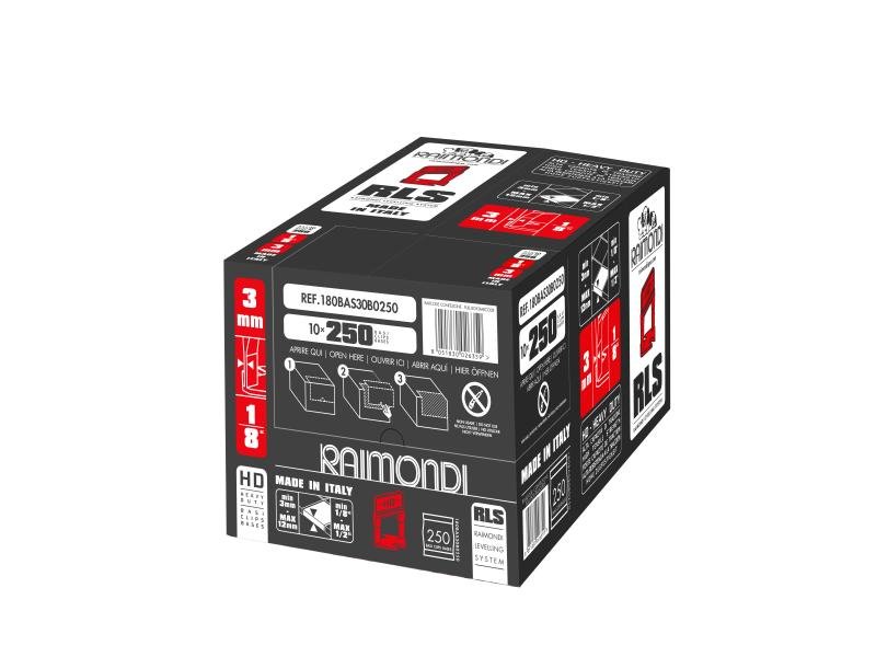 Bases RLS HD H12 3 mm. Bolsa 250 und.