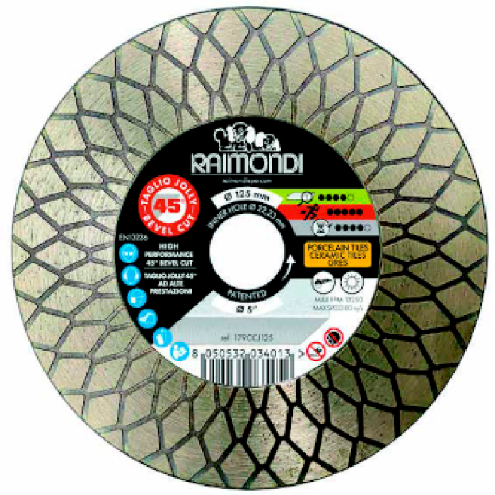 Disco diamantado Ø115 PARA 45° JOLLY